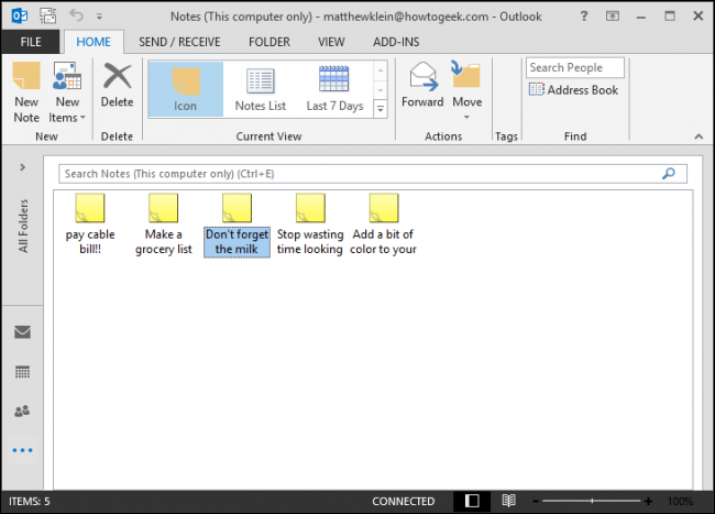 Débutant: Comment utiliser Notes dans Outlook 2013 pour les rappels de bureau faciles 6 Débutant: Comment utiliser Notes dans Outlook 2013 pour les rappels de bureau faciles 2