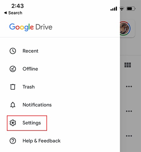Paramètres sécurisés de Google Drive Paramètres sécurisés de Google Drive