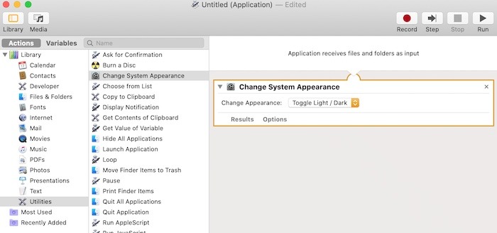 Comment utiliser Mac Automator Changer l'apparence du système Comment utiliser Mac Automator Changer l'apparence du système