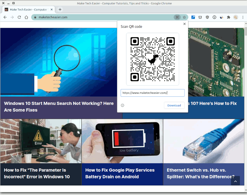Comment Qr Code Chrome générer l'URL du code Qr Comment Qr Code Chrome générer l'URL du code Qr