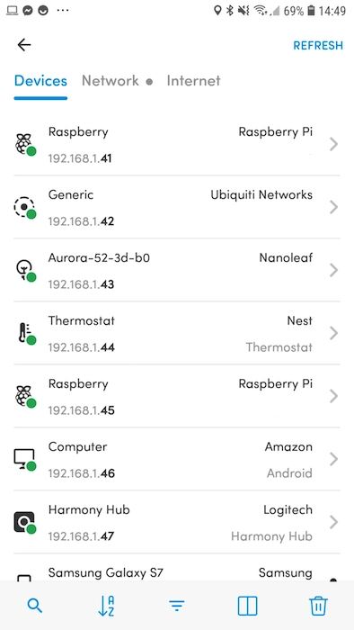 Ubuntu Raspberry Pi Fing Android Vous pouvez récupérer l'adresse IP de chaque appareil de votre réseau à l'aide de l'application mobile Fing.