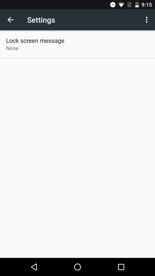 Comment ajouter un message d'écran de verrouillage dans Android 7.0 6 message d'écran de verrouillage