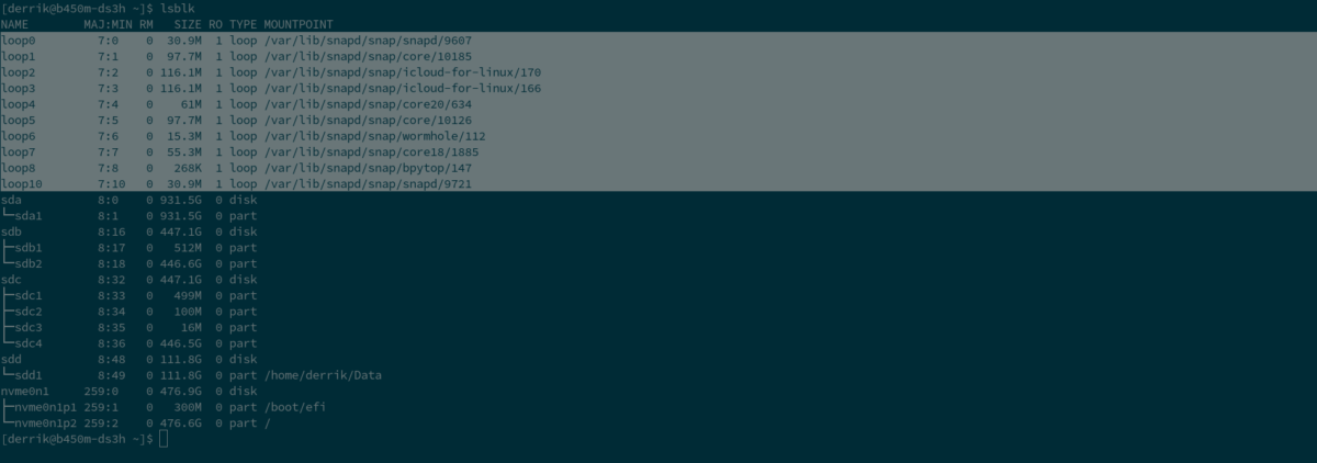Comment masquer les packages snap de lsblk sous Linux 6 Comment masquer les packages snap de lsblk sous Linux 2