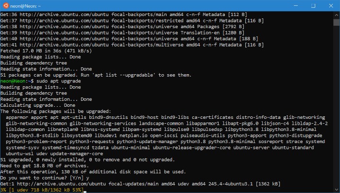 Comment installer Linux sur Windows 10 avec WSL 10 Wsl Démarrer la mise à niveau 2