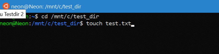 Comment installer Linux sur Windows 10 avec WSL 16 Wsl Start Test Dir 6