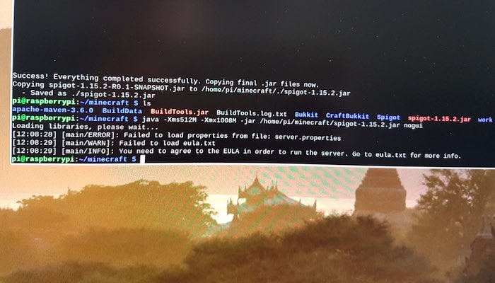 Comment transformer votre Raspberry Pi en serveur Minecraft 9 Vous devrez accepter le contrat d'utilisateur final avant de pouvoir utiliser votre serveur Minecraft.