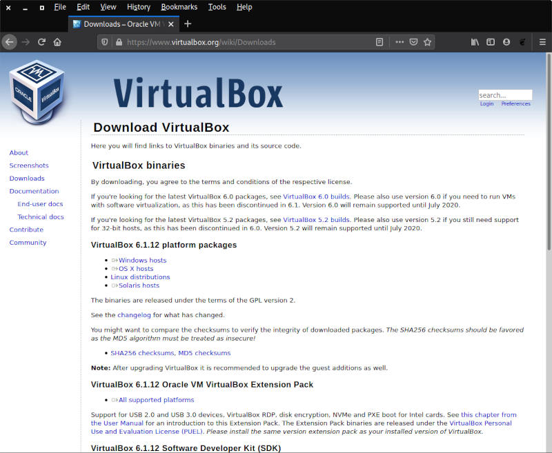 Comment installer Windows dans VirtualBox sous Linux 6 Page de téléchargement de Windows sur Vbox