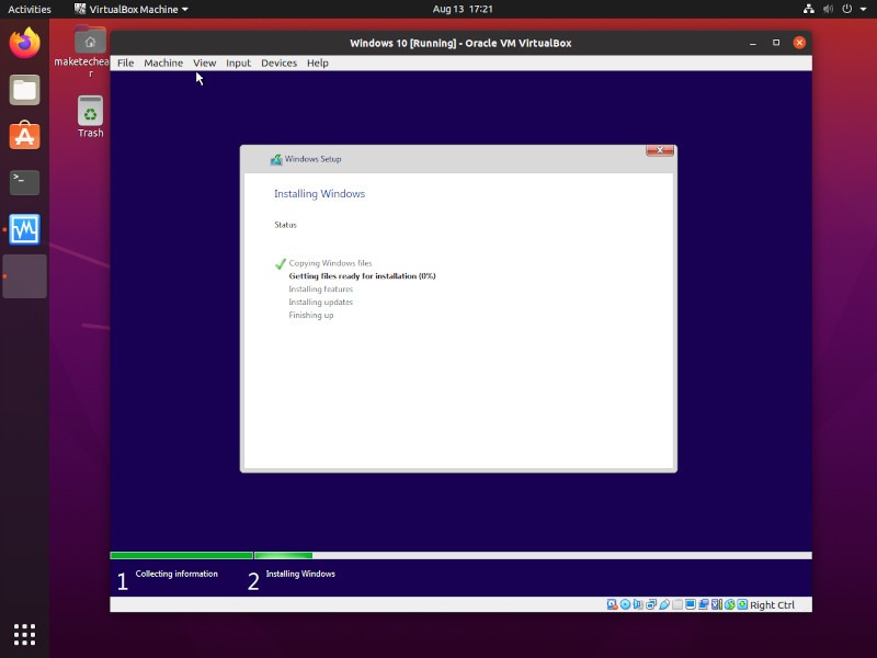 Comment installer Windows dans VirtualBox sous Linux 17 Windows sur Vbox Installation de Windows
