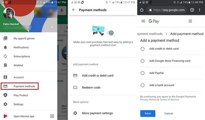 Paiement des astuces Paiement des astuces