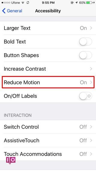 Comment activer/désactiver les effets dans l'application Messages sous iOS 10 6 ios-réduire-mouvement