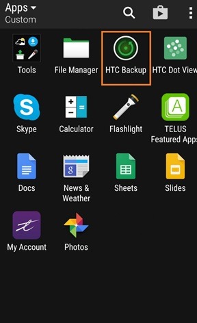 Application de sauvegarde HTC Application de sauvegarde HTC