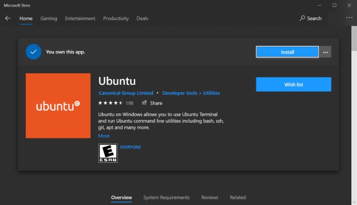 Comment installer Linux sur Windows 10 avec WSL 8 Wsl Démarrer le Microsoft Store Ubuntu