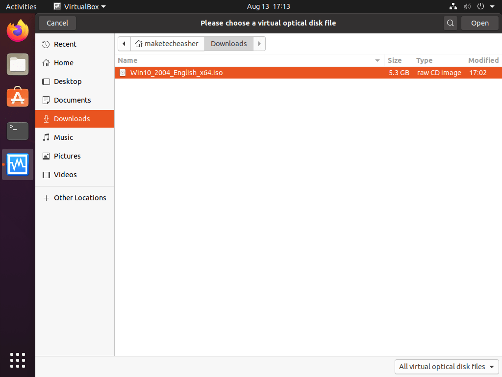 Comment installer Windows dans VirtualBox sous Linux 16 Windows sur Vbox en sélectionnant Iso