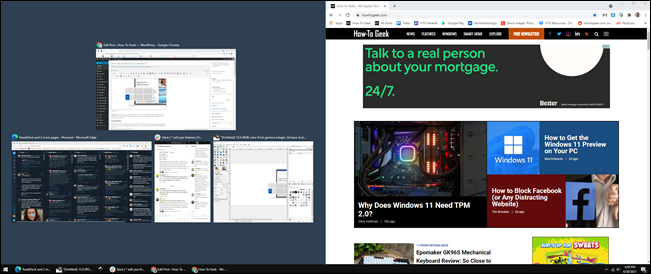 Comment Snap comme Windows 11 sur Windows 10 7 Snap Assist ouvre les fenêtres.