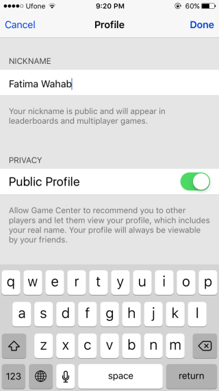 Comment changer votre pseudo dans iOS Game Center 6 profil-centre-de-jeu