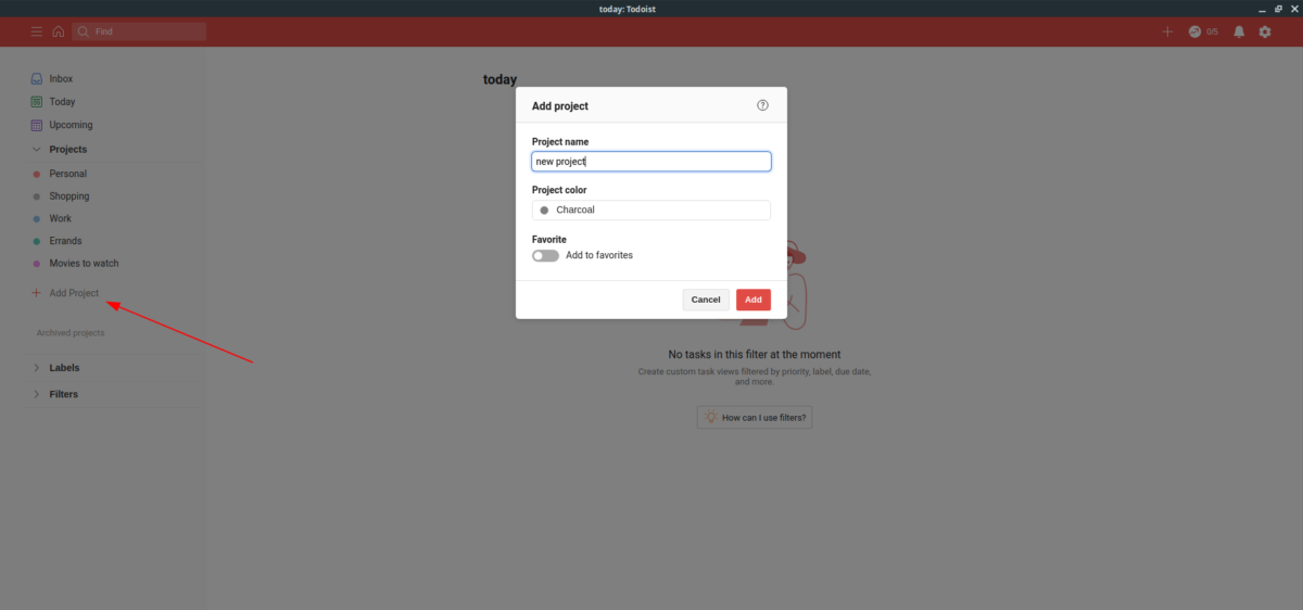 Comment utiliser l'application officielle de Todoist sur Linux 6 Comment utiliser l'application officielle de Todoist sur Linux 2