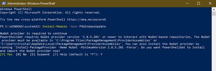 Comment masquer les mises à jour à l'aide de PowerShell dans Windows 10 11 Comment masquer les mises à jour à l'aide de Powershell dans Windows 10 Powershell Confirmer l'installation