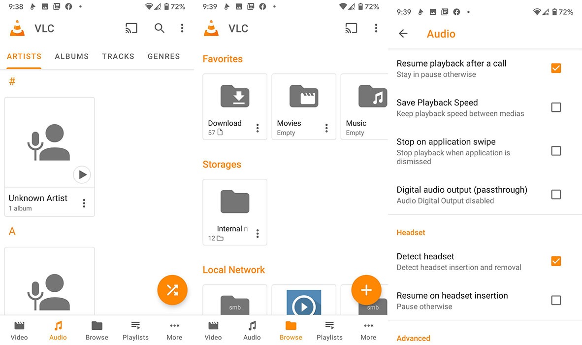 7 des meilleurs lecteurs audio sans perte pour Android 6 Flaac Vlc