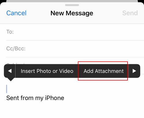 Pièces jointes aux e-mails Ios Ajouter une pièce jointe Pièces jointes aux e-mails Ios Ajouter une pièce jointe