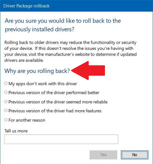 Comment restaurer un pilote dans Windows 10 9 Questions de retour en arrière Windows10