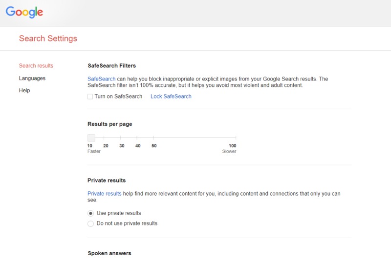 Option de recherche sécurisée de Google Option de recherche sécurisée de Google