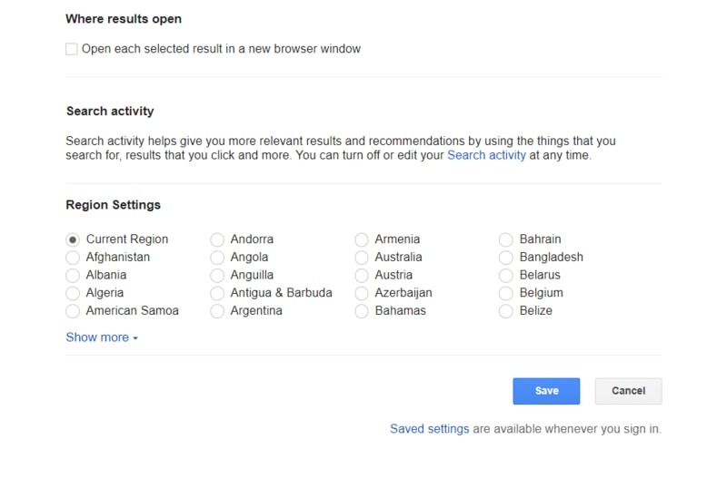 Option de recherche sécurisée Google Enregistrer Option de recherche sécurisée Google Enregistrer