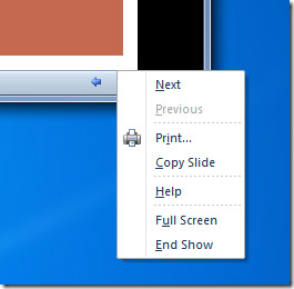 Visionneuse PowerPoint 2010 6 menu powerpoint
