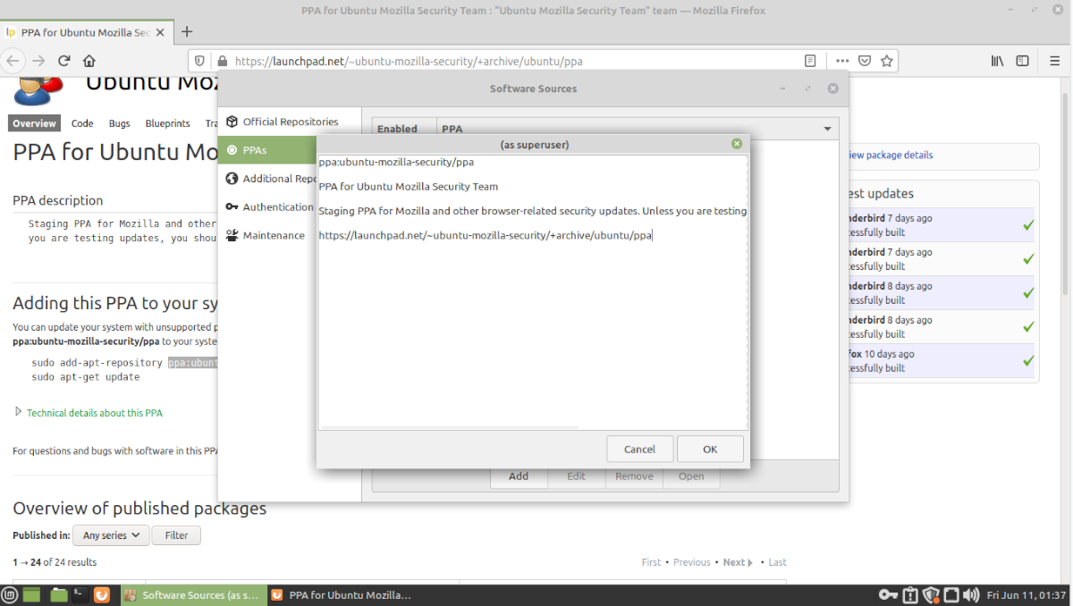 Comment modifier les PPA dans Linux Mint 7 Comment modifier les PPA dans Linux Mint 3