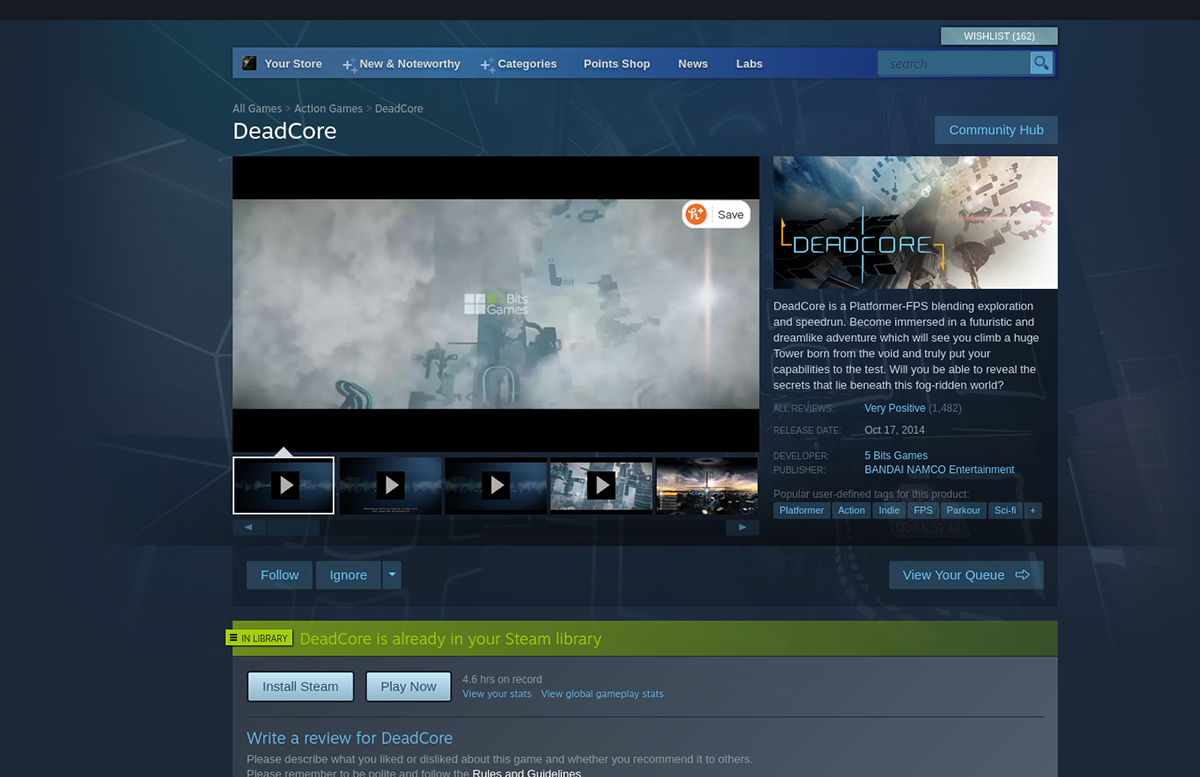 Comment jouer à Deadcore sur Linux 7 Comment jouer à Deadcore sur Linux 3