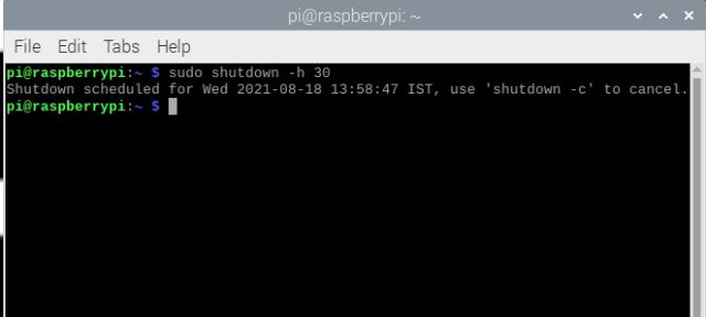 Comment arrêter ou redémarrer Raspberry Pi 8 Terminal
