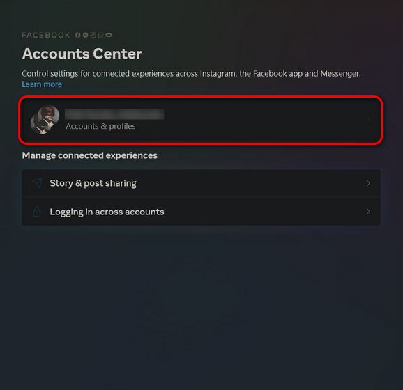 Comment déconnecter Facebook d'Instagram 7 Comment déconnecter Facebook d'Instagram