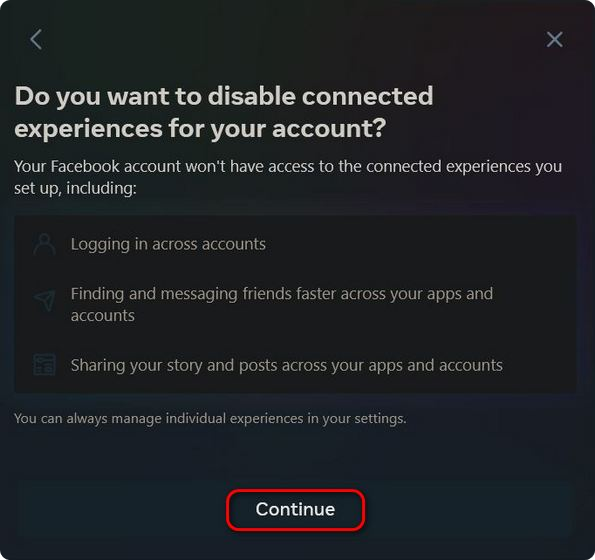 Comment déconnecter Facebook d'Instagram 10 Dissocier Facebook et Instagram à l'aide du site Web Instagram