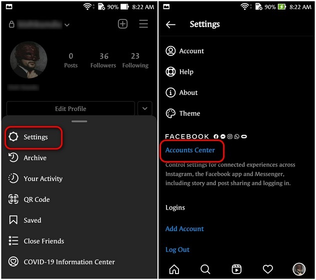 Comment déconnecter Facebook d'Instagram 13 Comment déconnecter Facebook d'Instagram