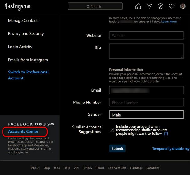 Comment déconnecter Facebook d'Instagram 6 Comment déconnecter Facebook d'Instagram