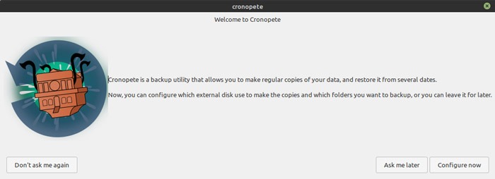 Alternatives à Linux Time Machine Assistant de démarrage Cronopete Alternatives à Linux Time Machine Assistant de démarrage Cronopete